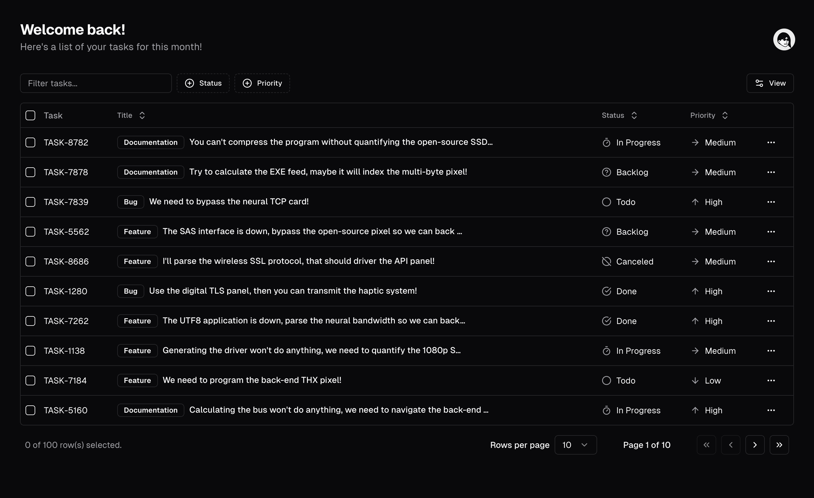Launch UI app screenshot